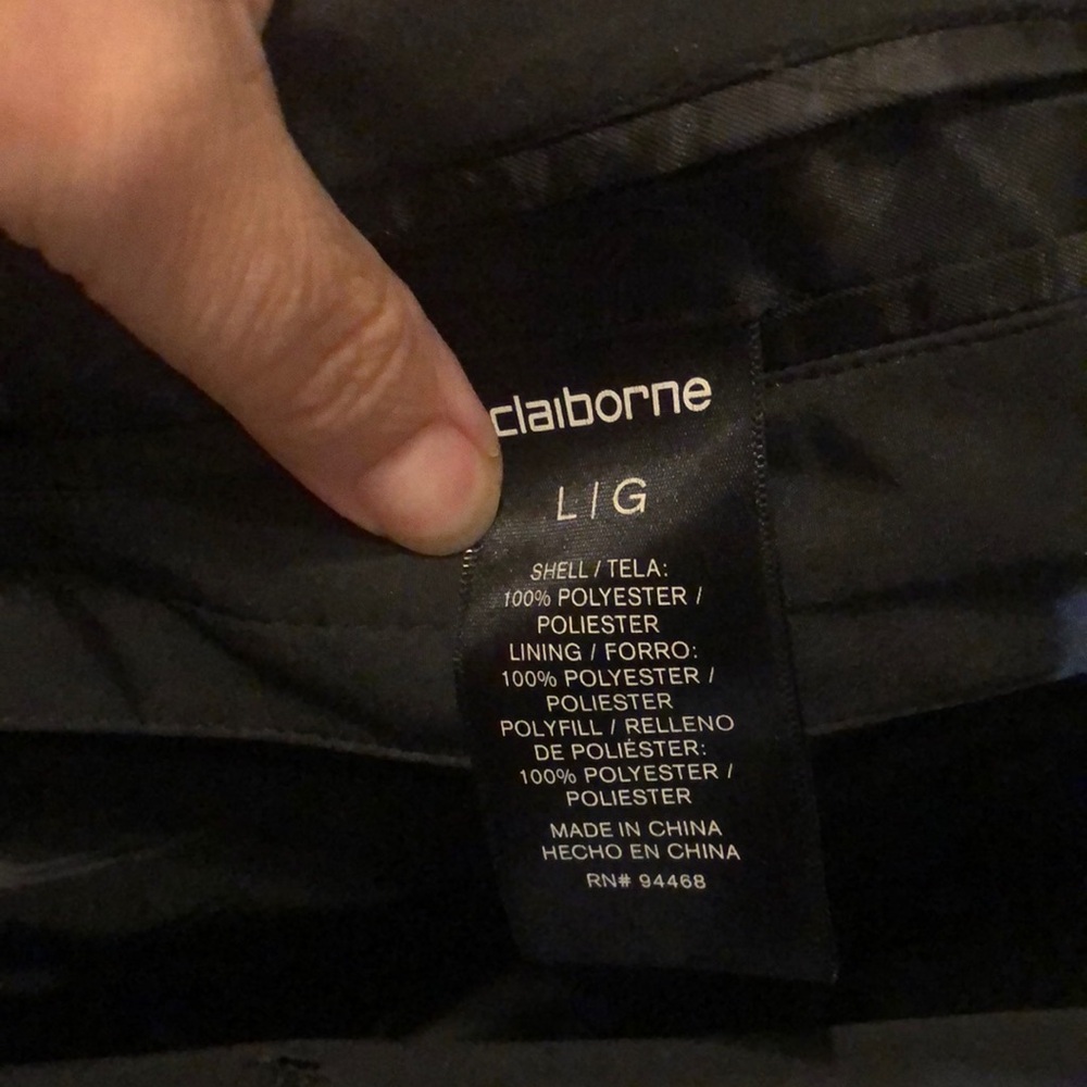 Liz Claiborne Black Trench Coats - Picture 2 of 8